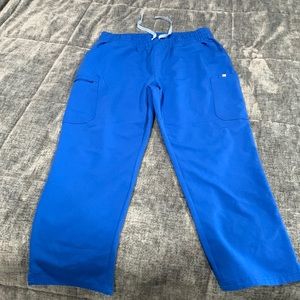 Figs Yola high waisted royal blue scrub pants - size XL PETITE